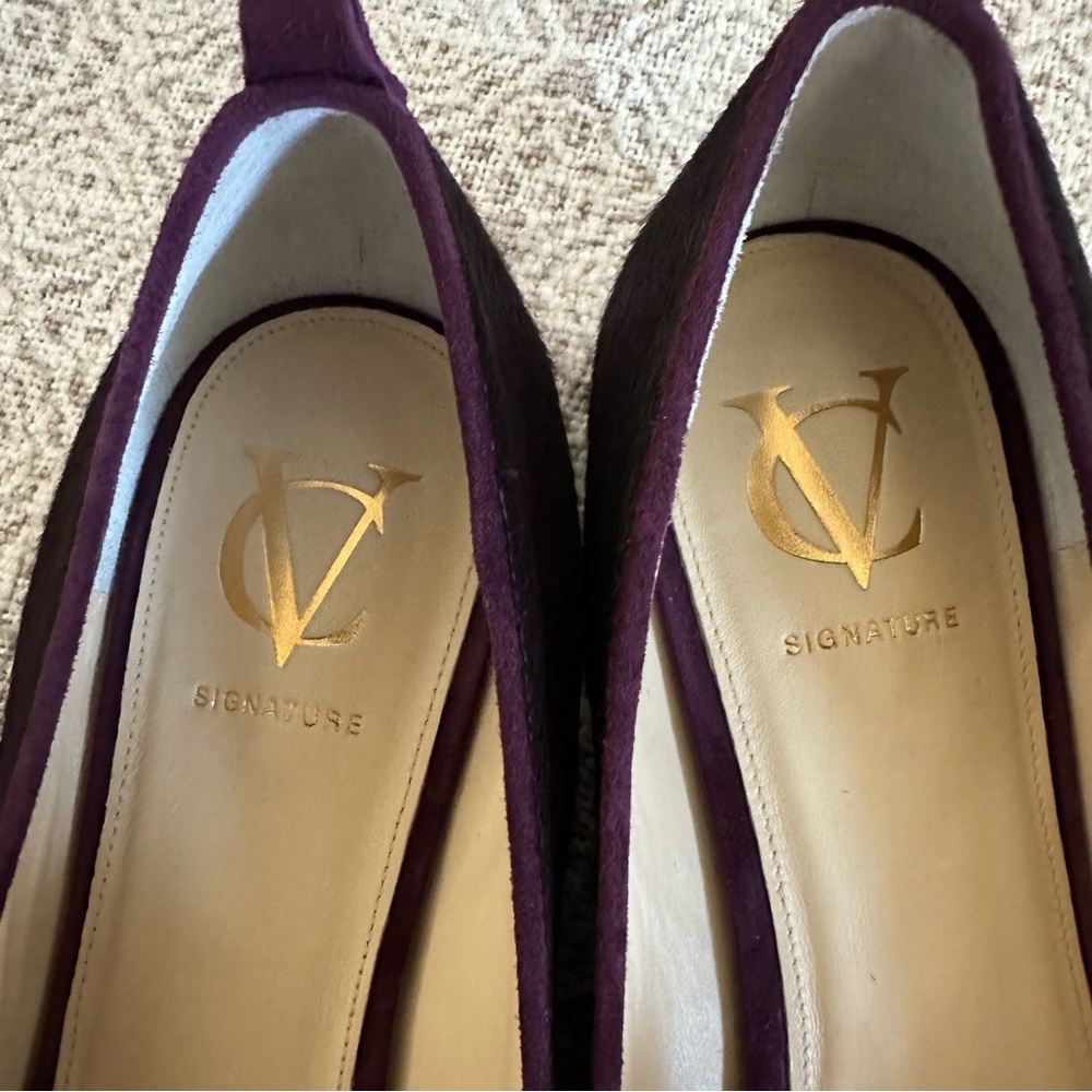 Vero Cuoio Signature Vi-Nancy Plum Calf Hair Loafers - Picture 5 of 9